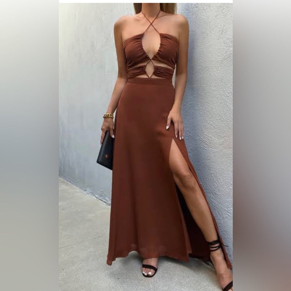 Runaway The Label Jayden maxi dress- copper NWT size medium